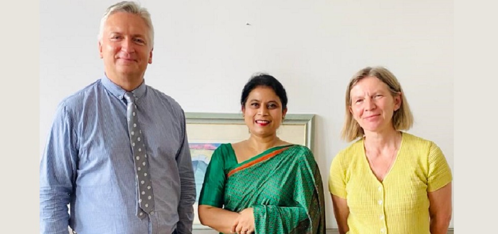 Ambassador Namrata S. Kumar met Mr. Bogdan Batič, Acting DG of Directorate for Common Foreign and Security Policy, Ministry of Foreign Affairs, and Ms. Jasna Lotka, Head of Department for Asia and Oceania Division, Ministry of Foreign Affairs.